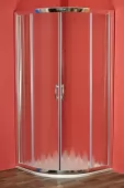 ARTTEC Sprchový kout čtvrtkruhový BRILIANT 90 x 90 x 198 cm chinchilla sklo s vaničkou z litého mramoru POLARIS