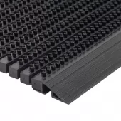 Černá venkovní čistící kartáčová vstupní rohož FLOMA Outline - 50 x 80 x 2,2 cm