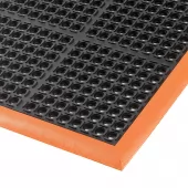 Černo-oranžová extra odolná olejivzdorná rohož (100% nitrilová pryž) Safety Stance - 97 x 163 x 2,2 cm