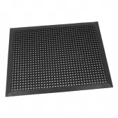 Černá gumová venkovní vstupní rohož s obvodovou hranou Octomat Mini - 70 x 90 x 1,2 cm