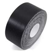 Černá gumová ochranná protiskluzová páska FLOMA Ribbed - 9,15 m x 10 cm a tloušťka 1,7 mm