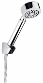 CERSANIT - Sprchová souprava s bodovým držákem ATON, 1 funkční, průměr ruční sprchy 8cm, kovová hadice dlouhá 150cm, s bodovým držákem a montážní sado