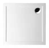 POLYSAN - AURA sprchová vanička z litého mramoru, čtverec 90x90cm, bílá 43511