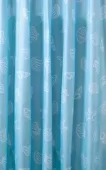 AQUALINE - Sprchový závěs 180x200cm, polyester, modrá, mušle ZP006
