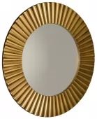 SAPHO - PRIDE kulaté zrcadlo v dřevěném rámu ø 90cm, bronz PD904