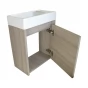 Koupelnová skříňka s keramickým umyvadlem Faro 40 Oak P/L