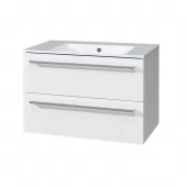 Bino, koupelnová skříňka s keramickým umyvadlem 81 cm, bílá (CN661)