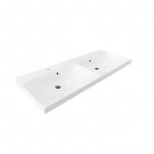 Bino, koupelnová skříňka s umyvadlem z litého mramoru 121 cm, bílá (CN663M)