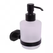 Dávkovač tekutého mýdla černá matná Koupelnový doplněk YUKON (YUA0303CMAT)