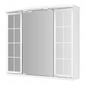 Zrcadlová skříňka (galerka) - bílá, š. 67,5 cm, v. 60 cm, hl. 22/14 cm (BINZ LED)