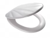 WC sedátko SHELL, soft close, duroplast - bílá, 45,3 × 37,2 cm (02112101)