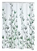Sprchový závěs BAMBUS, textilní - zelený bambus, 180 × 200 cm (47305)