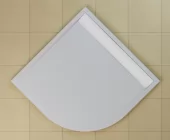 Sprchová vanička čtvrtkruhová 100×100 cm bílá, kryt bílý, skládá se z WIR 55 100 04 a BWI 100 04 04 (WIR 55 100 04 04)