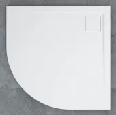 Sprchová vanička čtvrtkruhová 90 cm bílá (W20R 55 090 04)