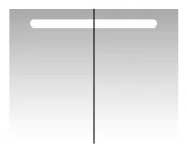 Zrcadlová skříňka s LED osvětlením a oboustraným zrcadlem, korpus bílý, 80×14×64 cm (TONIC H ZS 80 01)