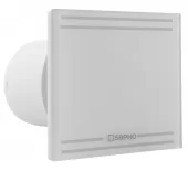 SAPHO - GLASS koupelnový ventilátor axiální, 8W, potrubí 100, bílá GS101