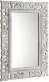SAPHO - SCULE zrcadlo ve vyřezávaném rámu 80x120cm, bílá IN324