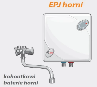 EPJ H (230) průtokový beztlakový ohřívač vody s horní kohoutkovou baterií