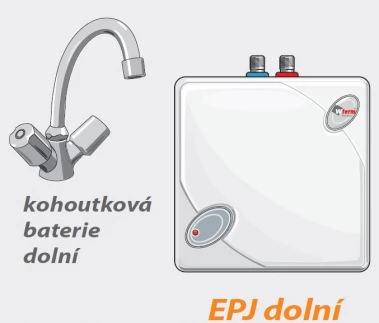  EPJ D/400 průtokový beztlakový ohřívač vody s baterií 400 W