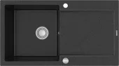MEXEN - Leo granitový dřez 1 s odkapávačem 900x500 mm, černá spotty 6501901010-76