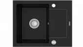 MEXEN - Enzo granitový dřez 1-mísa dřez s vypouštěním krátký Board 576x465 mm, černá 6506571005-77