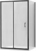 MEXEN/S - APIA sprchový kout 110x100, transparent, černá 840-110-100-70-00