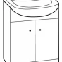  Margo D56 koupelnová skříňka s umyvadlem 001-D-05605