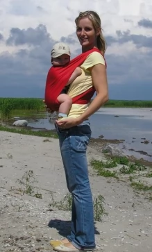 šátek na nošení dětí Carry Baby Red