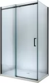 MEXEN/S - OMEGA sprchový kout 130x100, transparent, černá 825-130-100-70-00