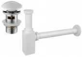 MEXEN/S - Umyvadlový sifon s výpustí click-clack keramická zárka s přepadem, bílý 7992060-25