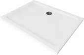 MEXEN/S - Flat sprchová vanička obdélníková slim 100 x 80, bílá + černý sifon 40108010B