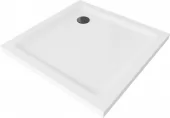 MEXEN/S - Flat sprchová vanička čtvercová slim 70 x 70, bílá + černý sifon 40107070B