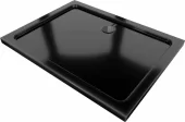 MEXEN/S - Flat sprchová vanička obdélníková slim 100 x 90, černá + černý sifon 40709010B