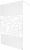MEXEN/S - KIOTO Sprchová zástěna WALK-IN 70 x 200, transparent/bílý vzor 8 mm, bílá 800-070-101-20-85