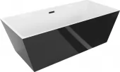 MEXEN - Lita vana volně stojící 170x75 cm, bílá/černá, černý sifon 52121707575-B
