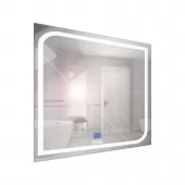 Zrcadlo s LED osvětlením Nika LED 6/60 TS-MW s dotykovým vypínačem a hodinami
