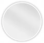MEXEN - Loft zrcadlo 40 cm, bílý rám 9850-040-040-000-20
