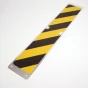 Černo-žlutý hliníkový protiskluzový nášlap na schody - 62,5 x 11,4 cm