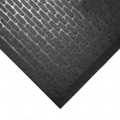 Černá gumová protiskluzová průmyslová rohož - 85 x 75 x 0,6 cm