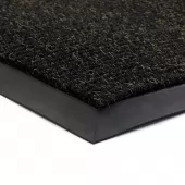 Černo-hnědá textilní zátěžová čistící rohož Catrine - 90 x 130 x 1,35 cm