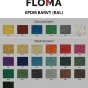 Černo-bílo-modrá gumová modulová puzzle dlažba (střed) FLOMA FitFlo SF1050 - 47,8 x 47,8 x 0,8 cm