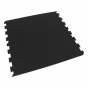 Černá gumová modulová puzzle dlažba (okraj) FLOMA FitFlo SF1050 - 47,8 x 47,8 x 0,8 cm