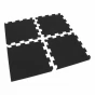 Černá gumová modulová puzzle dlažba (roh) FLOMA FitFlo SF1050 - 47,8 x 47,8 x 0,8 cm