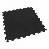 Černá gumová modulová puzzle dlažba (střed) FLOMA FitFlo SF1050 - 95,6 x 95,6 x 1,6 cm