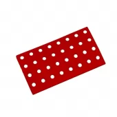 Červený polyethylenový nájezd AvaTile AT-STD - 25 x 13,7 x 1,6 cm