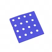 Modrý polyethylenový roh AvaTile AT-STD - 13,7 x 13,7 x 1,6 cm