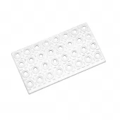 Bílý plastový nájezd AT-HRD, AvaTile - 25 x 13,7 x 1,6 cm