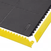 Černá gumová průmyslová rohož Cushion Ease Solid - 91 x 91 x 1,9 cm