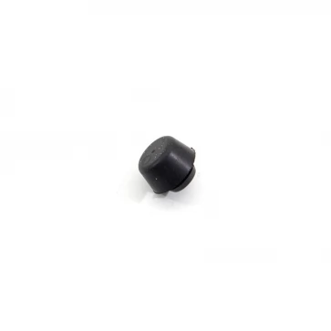 Černý gumový doraz nástrčný do díry FLOMA - průměr 1,7 cm x 0,9 cm a výška krku 0,2 cm