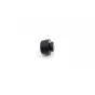 Černý gumový doraz nástrčný do díry FLOMA - průměr 1,7 cm x 0,9 cm a výška krku 0,2 cm